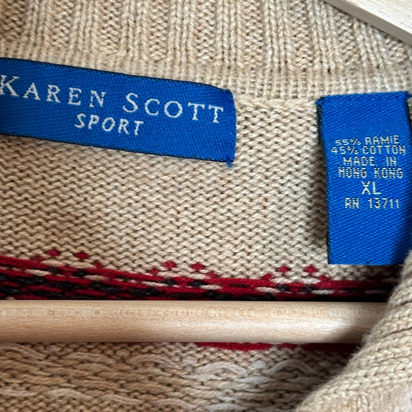 90s Cottagecore Embroidered boho Cardigan Tan - Picture 6 of 6